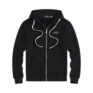 Pull-over chaud d'hiver pour hommes, sweat-shirt à capuche personnalisé 100% coton avec col rond et capuche doublée vierge - Product Image 5