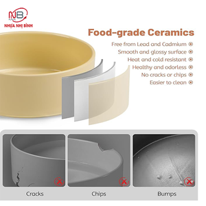 Gamelle en plastique PP écologique du fabricant OEM Bassin d'alimentation arrondi résistant aux chutes pour chats et chiens - Product Image 5