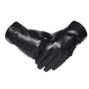 Nouveauté Gants d'hiver en cuir véritable Dernière conception Écran tactile thermique Compatible pour les fêtes décontractées Vente en gros à bas prix - Product Image 6