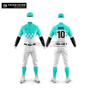 Uniformes d'équipes de baseball Impression par sublimation personnalisée Ensemble de pantalons de baseball en jersey vierge pour hommes Vêtements de l'équipe personnalisés pour jeunes - Product Image 1