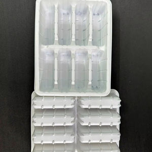 Les solutions d'emballage jetables ont adapté les plateaux en plastique blancs laiteux de pp/PET selon des produits - Product Image 1