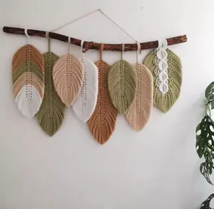 Tapete de macrame artesanal para parede, tapete criativo chique e boêmio, arte de parede para decoração de casa, quarto e sala de estar