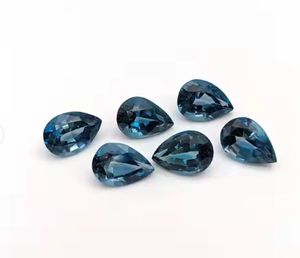 7X10mm Poire Cut Naturel Londres Bleu Topaze En Gros Usine Prix Haute Qualité À Facettes Pierres Précieuses En Vrac Par Carat TOPAZ - Product Image 3