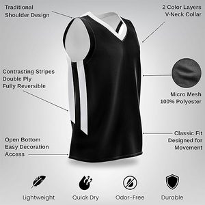Custom Reversible Basketball Jersey Polyester Mesh Stitched <b>Running</b> <b>Singlet</b> Sublimated Numbers Custom Design Basketball Wear - Product Image 2