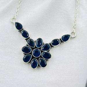 Collier pendentif en argent sterling avec spinelle noire, bijoux artisanaux en pierres précieuses pour femmes et enfants, classique pour le quotidien, vente en gros - Product Image 2