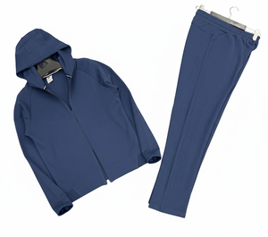 Ensemble de survêtement décontracté personnalisé à deux pièces, haut à capuche, bas à taille élastique, confort quotidien, respirant, séchage rapide, léger - Product Image 1