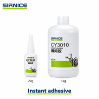Colle instantanée transparente au cyanoacrylate à séchage rapide pour métal, plastique, caoutchouc, bois CY3010