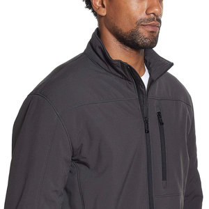 Chaqueta de concha suave personalizada a la moda, transpirable, a prueba de viento, cálida, de manga larga, con bolsillos en el pecho, chaqueta de concha suave - Product Image 4