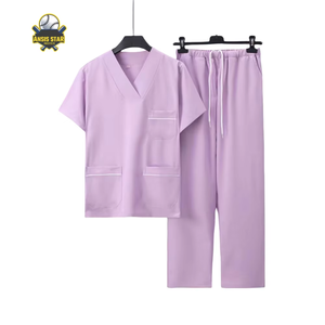Conjunto de Uniforme Médico Unisex de Estilo Moderno, Calidad Premium, Ligero, Superventas, Diseño Superior, Poliéster, Detección de Agujas, Manga Corta - Product Image 4