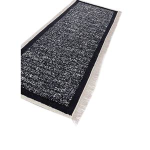 Alfombra de Lana Tejida Plana Gris Negra Atelier Adar-1010, Rectangular, Abstracta, Hecha a Mano, para el Hogar, Pasillo, Alfombra de Yute para la Sala - Product Image 2