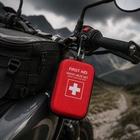 DIN 13167 Motorrad-Erste-Hilfe-Set EVA-Hartschalenkoffer Komplette Notfall-Medizintasche für Motorradfahrer ISO 13485