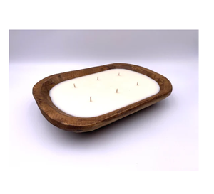 Portavelas de madera Tazón de masa Respetuoso con el medio ambiente Portavelas de madera de acacia Casa de campo rústica Usado Venta más vendida - Product Image 3