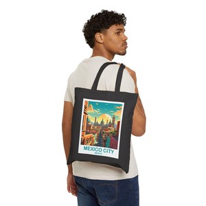 Bolsa de lona de viaje para mujer, recuerdo de la Ciudad de México, regalo, T2NA_MEMC1 - Product Image 5