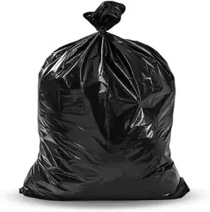 Biyobozunur Compostable katlanabilir çöp atık çöp ambalaj siyah plastik ağır büyük Bin çöp torbaları