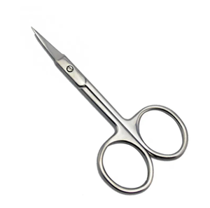 Abanicos de uñas de manicura de acero inoxidable con mango de cerámica, tijeras de tijera de precisión cómodas, diseño puntiagudo para maquillaje de belleza - Product Image 1