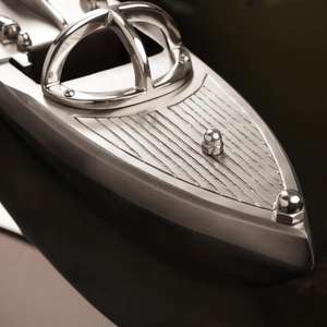 Modelo de barco de agua fundido hecho a mano, pieza de exhibición interior, suministro de decoración del hogar, recuerdo, juguete para regalo personalizado, barco de agua elegante, nuevo objeto - Product Image 2