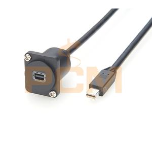 Câble d'extension Mini DisplayPort de type D à montage sur panneau 4K 8K HD MINI DP Femelle vers Mâle Connecteur à vis 0,3 m Câble audio vidéo - Product Image 4