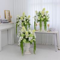 Boule de fleurs artificielles en soie, rose verte et hortensia, pour centre de table de mariage, décoration de table pour réception de mariage