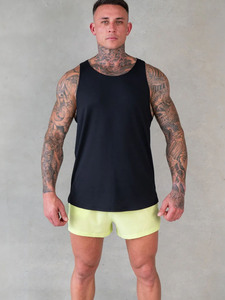 High Quality Fitness Bodybuilding Gym Tank Tops <b>For</b> <b>Men</b> Wholesale <b>Men's</b> Athletic <b>Singlet</b> Casual Ribbed 100% Cotton Knitted Vest - Product Image 4