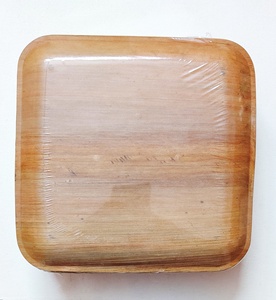 Sinh Học Phân Hủy Bằng Gỗ Tre 8 Inch Areca Lá Cọ Tấm 25 Pcs Gói Bền Vững & Leakproof Đảng Làm cỏ hoặc Dã Ngoại Tấm - Product Image 6