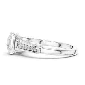 Bague de fiançailles pour femme avec diamant de laboratoire taille Asscher 1,19 carat, pureté VVS-VS EF, en or 18 carats, 14 carats, 10 carats et argent 925, rose - Product Image 6