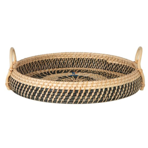 Plateau de service en rotin naturel Caning décoratif en rotin sur base pour restaurant d'hôtel fabriqué au Vietnam - Product Image 5