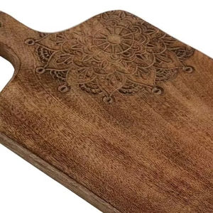 Tabla de Queso de Madera Rectangular, Tabla de Cortar y Servir Queso, 2.0 cm de Grosor, Duradera, Apta para Lavavajillas - Product Image 1