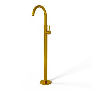 Robinet de lavabo simple Stockholm monté au sol bronze brossé laiton doré PVD élégance et style paquet de 1" - Product Image 1