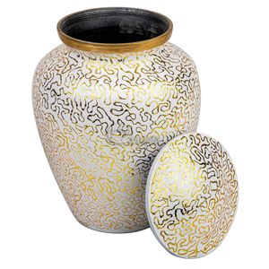 Urne funéraire créative pour adultes, style élégant, en métal, pour cendres humaines, urne commémorative pour funérailles - Product Image 1