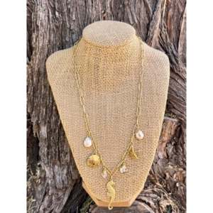 Collier en argent sterling plaqué or 24 carats avec perles d'eau douce Eileen Quezada pour les occasions de cadeaux - Product Image 1