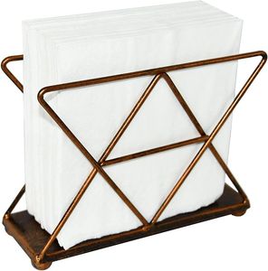 Elegante servilletero de metal para mesa de comedor y encimera de cocina organizado y caja de pañuelos de fácil acceso - Product Image 5