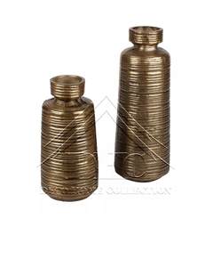 Vase de table en aluminium de luxe moderne Finition en laiton antique pour la décoration de la maison et de la table - Product Image 5