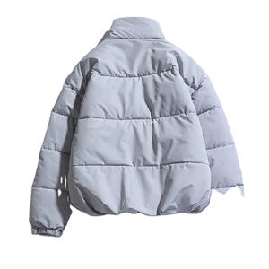 เสื้อแจ็คเก็ตฤดูหนาวแบบมีฮู้ดสีน้ำเงินเงาสำหรับผู้ชาย เสื้อแจ็คเก็ตพัฟเฟอร์บุใยสังเคราะห์สำหรับกิจกรรมกลางแจ้ง รุ่นปี 2026 - Product Image 3