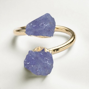 Natural Tanzanite Crystal <b>Ring</b> Diamond December Birthstone Healing Jewelry Wholesale Gemstone Customized Adjustable Jewelry - Product Image 1