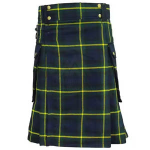 Kilts en tartan écossais imprimés au Pakistan pour adultes et jeunes Conception de kilt Wallace pour accessoires d'instruments de musique - Product Image 1