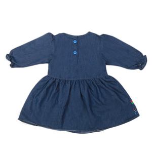 Robe en jean brodée pour filles - Bleu foncé - Product Image 5