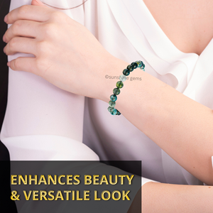 สร้อยข้อมือคริสตัลโมรามอสทำด้วยมือขนาด8มม. สร้อยข้อมือลูกปัดยืดได้สำหรับผู้หญิงและผู้ชายสร้อยข้อมือบำบัด - Product Image 5