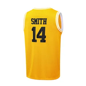 Camiseta de Baloncesto Amarillo Verde Negro Versión Malla Edición Película Will Smith Número 14 Número 25 Ropa Deportiva de China Continental - Product Image 5