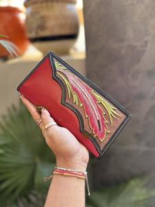 Cartera larga con estampado de animales RFID para hombre, herramientas manuales, estilo occidental, gran oferta, moda elegante, Color turquesa, soporte para efectivo, regalo para él - Product Image 3