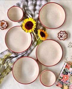 Chất Lượng Cao Vòng Bát Bộ Thân Thiện Với Môi Lò Vi Sóng An Toàn Tái Sử Dụng Gốm Sứ Bộ Đồ Ăn Với Đồ Dùng Kit Từ Ấn Độ - Product Image 6