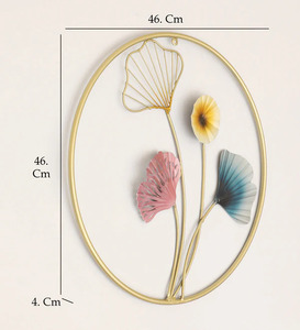 แผงเหล็กศิลปะติดผนังลายดอกไม้ขนาดใหญ่ของตกแต่งแขวนใช้งานได้ตกแต่งบ้านตกแต่งผนังภายใน - Product Image 3