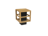 Table de chevet en bois pour chambre à coucher, cadre carré audacieux, bois massif, couleur personnalisée, artisanat intelligent, fabrication artisanale moderne, durable