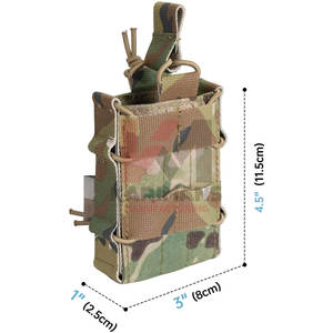 Logotipo personalizado táctico MOLLE Open-Top Mag bolsa para Paintball deportes Material de nailon duradero banda de retención elástica directo de fábrica - Product Image 2