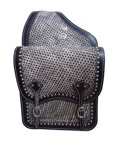 Bolsas de sillín de salto ecuestre de cuero genuino de alta calidad, ropa de equitación occidental mecanizada a mano para caballos - Product Image 4