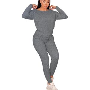 Conjunto Deportivo de 2 Piezas para Mujer, Talla Grande, Top de Manga Larga y Pantalones Deportivos Transpirables, Conjunto Cómodo para Invierno - Product Image 5