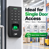 Clavier de contrôle d'accès avec relais, lecteur d'empreintes digitales et carte RFID pour la sécurité des portes, avec relais de verrouillage de porte et sortie Wiegand
