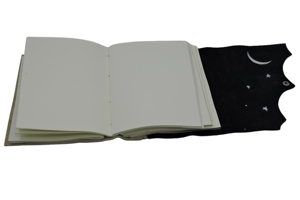 สมุดไดอารี่สมุดปกหนังแท้ลายดวงจันทร์สมุดจดบันทึกของขวัญการเดินทางสมุดปกแข็งที่สวยงาม - Product Image 6