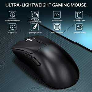 <span class=keywords><strong>Mouse</strong></span> da Gaming Wireless ATTACK SHARK R1 Tri-Mode 2.4G BT5.2 Cablato, Ultra-Leggero 59g, Sensore PAW3311 18000DPI, Batteria 65H per PC Gamer - Product Image 2