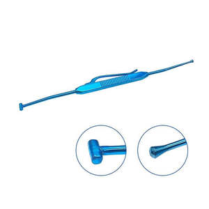 Instrumentos de cirugía ocular de acero inoxidable o titanio depresor escleral de doble extremo Schociet oftálmico por instrumento Surgiright - Product Image 3