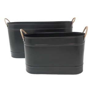 Maceta con mango de yute negro del exportador indio para decoración de flores para el hogar, plantación a un precio económico, decoración de jardín y sala de estar - Product Image 3